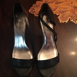 Black one strap heel